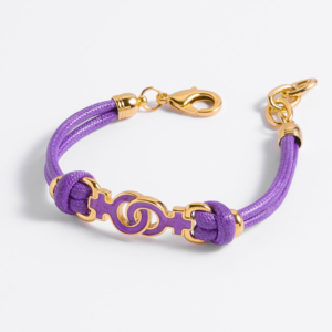Pulsera  con listones en color morado Nice  - 224635